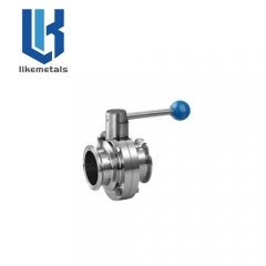 Clamped butterfly valve