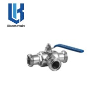Three way thread ball valve