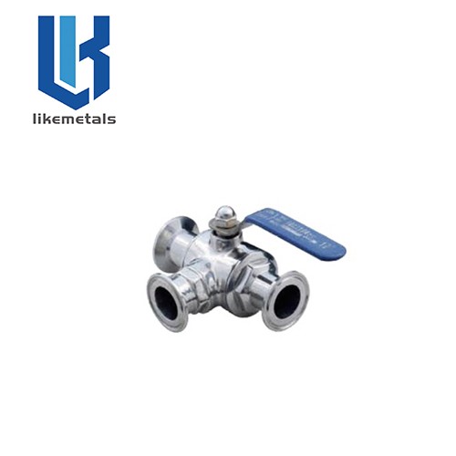 Quick install three way ball valve